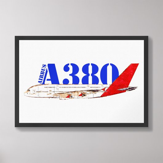 Impression Photo Illustration d'Airbus A380 avec design de queue ro