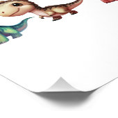 Impression Photo Illustration de bébés dinosaures mignons (Coin)