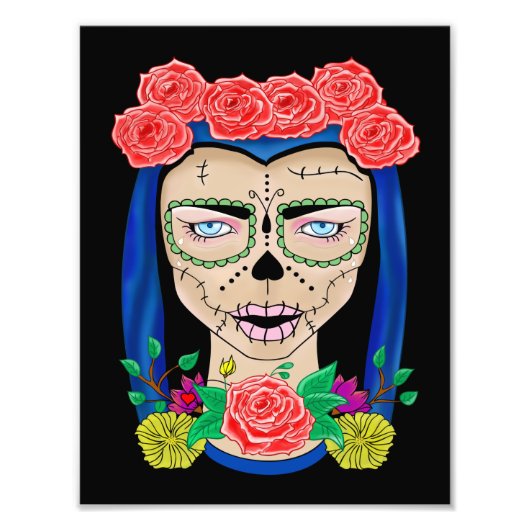 Impression Photo Illustration de fille Zombie (Devant)