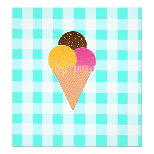 Impression Photo Illustration de glace colorée (Devant)