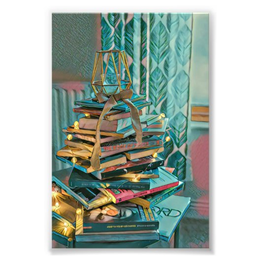 Impression Photo Illustration de l'amoureux de bibliothèque (Devant)