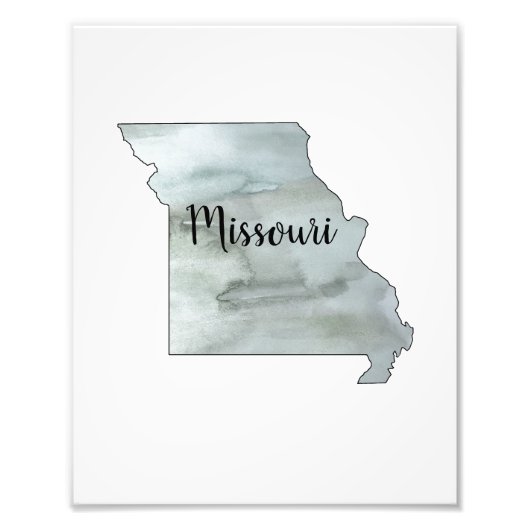 Impression Photo Illustration de l'État du Missouri (Devant)