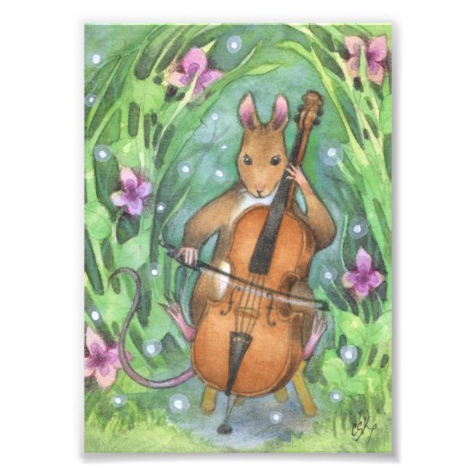 Impression Photo Illustration de l'orchestre de souris musicale Cel (Devant)