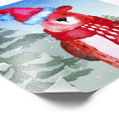 Impression Photo Illustration de l'ours des amis des bois de la for (Coin)