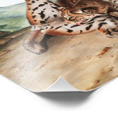 Impression Photo Illustration de Lynx texane (Lynx rufus var macula (Coin)