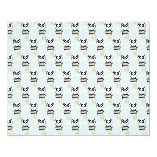 Impression Photo Illustration de Panda Mignon (Devant)