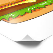 Impression Photo Illustration vectorielle de Burger (Coin)
