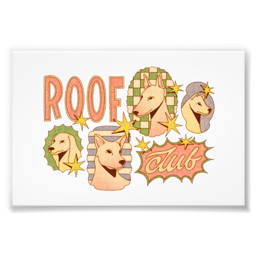 Impression Photo Illustrations de club de toit / chien (Devant)