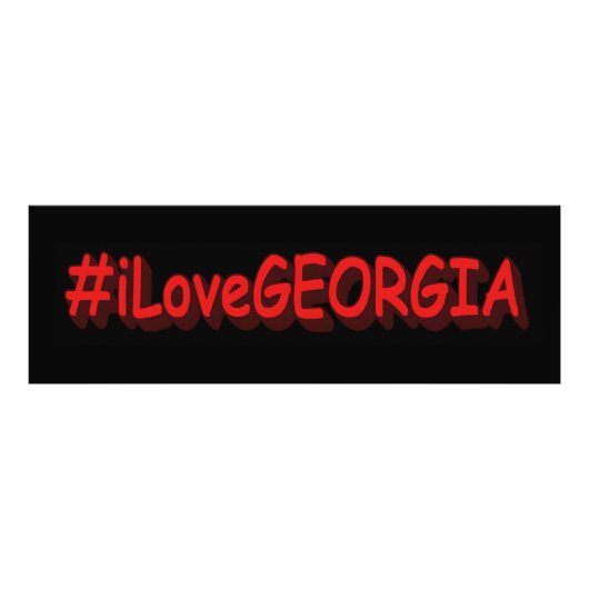 Impression Photo "#iLoveGEORGIA " Joli design. Acheter maintenant (Devant)