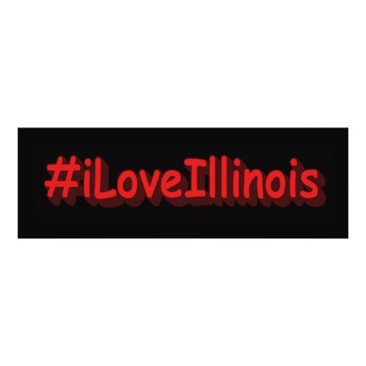 Impression Photo "#iLoveIllinois" Joli design. Acheter maintenant (Devant)