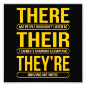 Impression Photo Ils sont professeurs d'anglais (Devant)