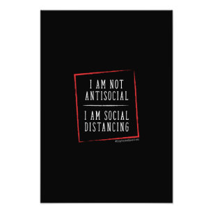Impression Photo i'm not antisocial i'm social distancement