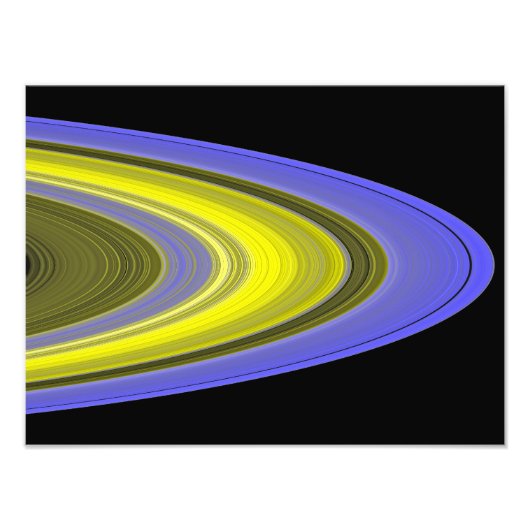 Impression Photo Image fausse couleur des anneaux de Saturne (Devant)