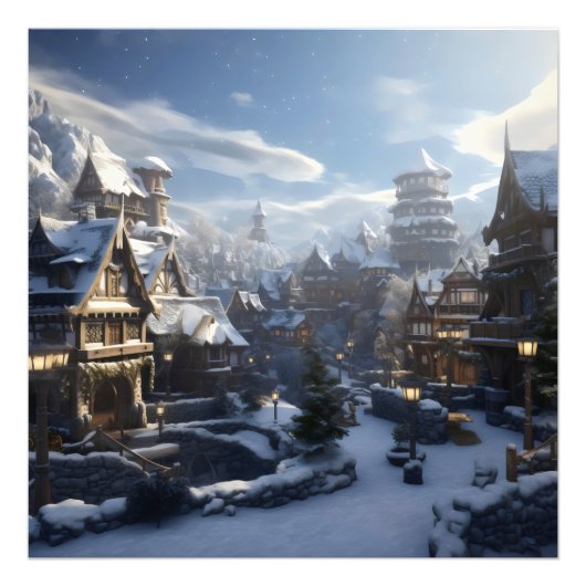 Impression Photo Imaginaire Winter Town (Devant)