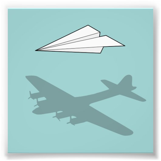 Impression Photo Imagination suractive de l'avion en papier (Devant)