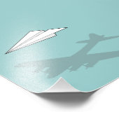 Impression Photo Imagination suractive de l'avion en papier (Coin)