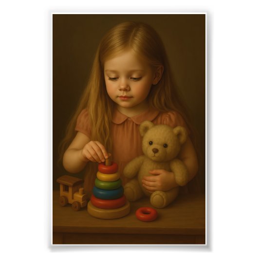Impression Photo “Impression d'art de portrait d'enfant classique” (Devant)