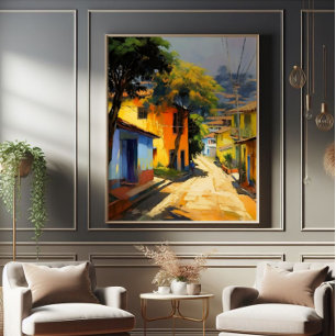 Impression Photo Impressionnisme paysager de la ville latine