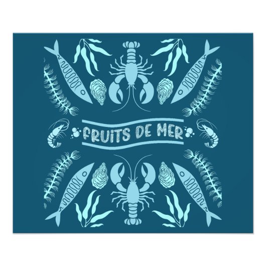 Impression Photo Imprimantes Art Décor Fruits De Mer (Devant)