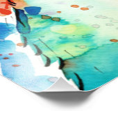 Impression Photo Imprimer couleur d'aquarelle Corgi (Coin)