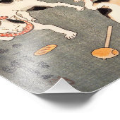 Impression Photo Imprimer Kuniyoshi Four Chats (Coin)