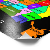 Impression Photo Imprimer la carte USA (Coin)