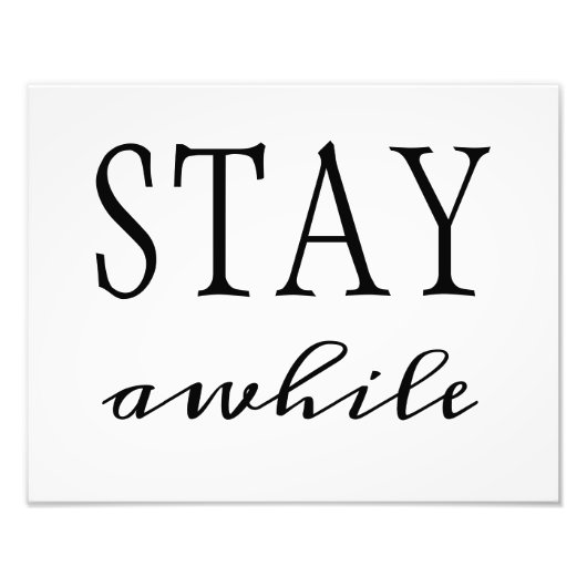 Impression Photo Imprimer "Restez à l'écart" (Devant)