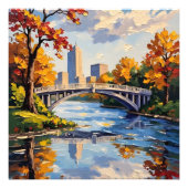 Impression Photo Indianapolis White Bridge Over the White River  (Devant)