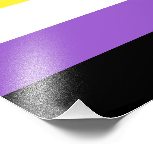 Impression Photo Indicateur de fierté non binaire (Coin)