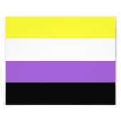 Impression Photo Indicateur de fierté non binaire (Devant)