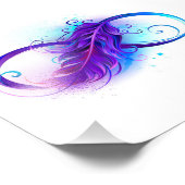 Impression Photo Infini avec plume violette (Coin)