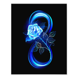 Impression Photo Infini lumineux avec rose bleue
