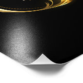 Impression Photo Infinité avec plume de paon doré (Coin)