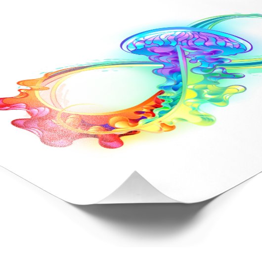 Impression Photo Infinity avec Rainbow Jellyfish (Coin)