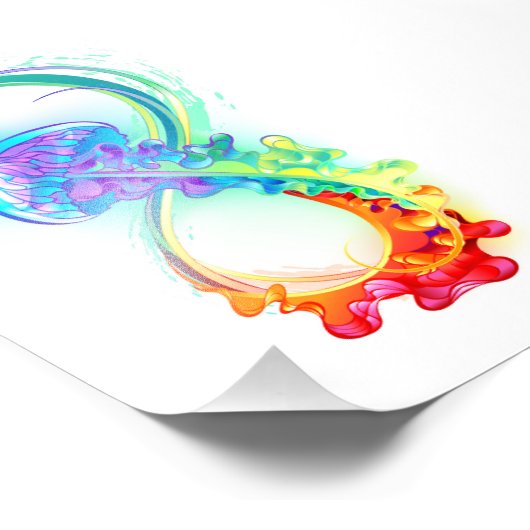 Impression Photo Infinity avec Rainbow Jellyfish (Coin)