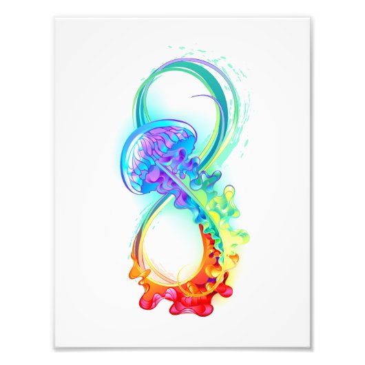 Impression Photo Infinity avec Rainbow Jellyfish (Devant)