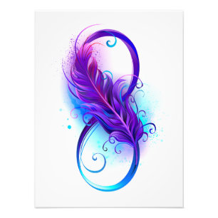 Impression Photo Infinity with purple feather