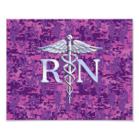 Infirmière inscrite RN Caduceus sur Camouflage ros