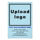 Impression Photo Information d'affaires Arrière - plan bleu clair (Devant)