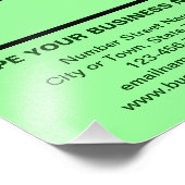 Impression Photo Information d'affaires Arrière - plan vert léger (Coin)