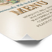 Impression Photo Inscription au menu de la soirée rock Western Cowg (Coin)