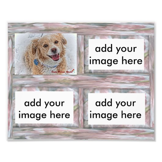 Impression Photo Insertion d'image rustique 8 x 10 rose personnalis (Devant)