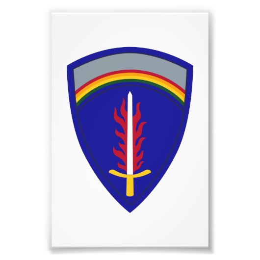 Impression Photo Insigne Army Europe USAREUR (Devant)