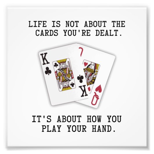Impression Photo Inspirational Saying Playing Cards Poker Quote (Devant)