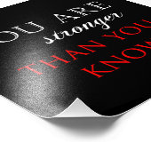 Impression Photo Inspirationnel Plus Fort Que Vous Connaissez Citer (Coin)