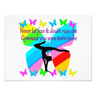 IMPRESSION PHOTO INSPIRATIONNELLE GYMNASTIQUE FILLE DESIGN BUTTERFL