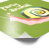 Impression Photo Introvertebrates green party escargot petite impre (Coin)