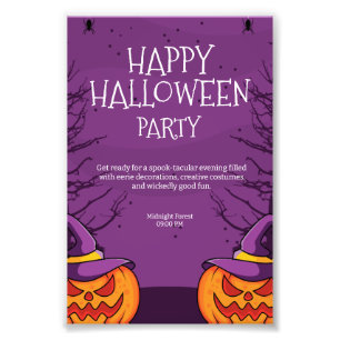 Impression Photo Invitation Halloween modifiable, Invitation fête d