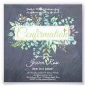 Impression Photo Invitations de confirmation Eucalyptus Greenery Bu (Devant)