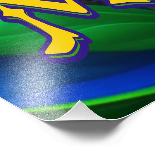 Impression Photo Invitations de l'affiche de Mardi Gras (Coin)